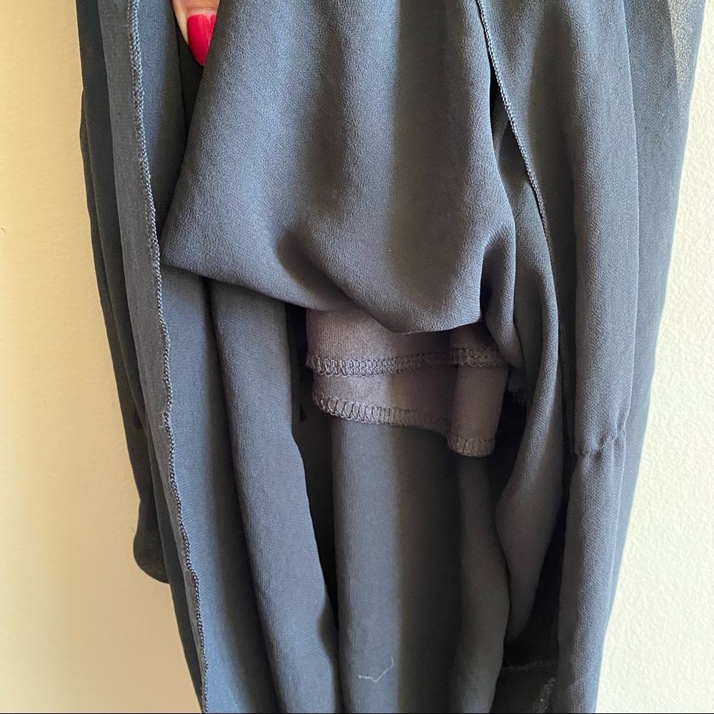 DEE ELLE Black Chiffon Maxi Dress Sheer Layer Size Small - Picture 5 of 10